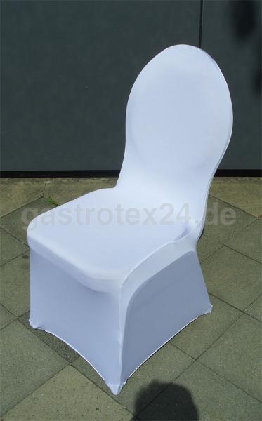 "Hamburg" - Universal-Stuhlhusse - für Bankettstühle - Stretchversion - Farben weiss